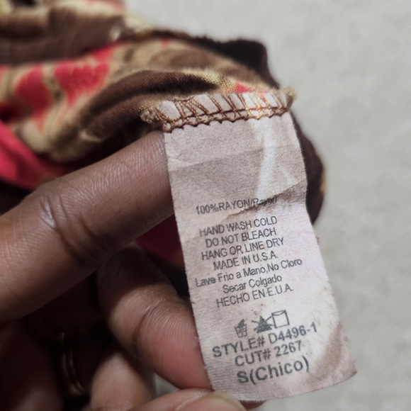 Style Biz Tie Dye V-Neck Maxi Dress Smocked Waist S - Picture 5 of 6